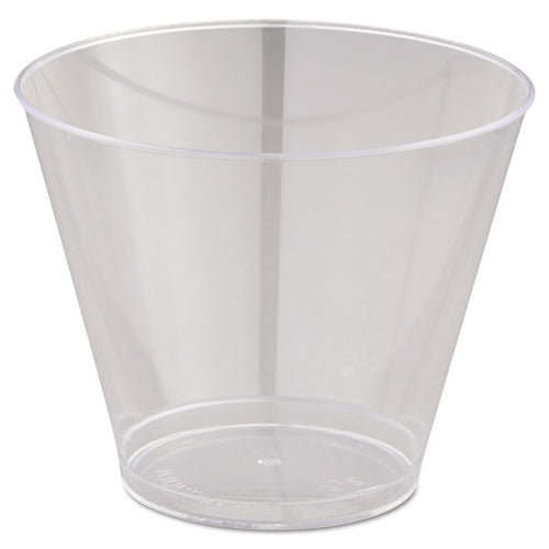 Comet Smooth Wall Tumblers, 9oz, Clear, Squat, 25-pack, 20 Packs-carton