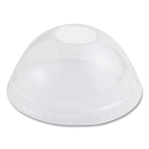 Ingeo Pla Clear Cold Cup Lids, Dome Lid, Fits 9-24 Oz Cups, 1,000-carton