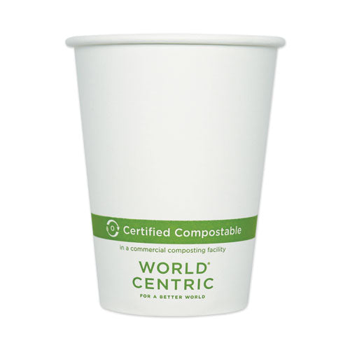 Paper Hot Cups, 12 Oz, White, 1,000-carton