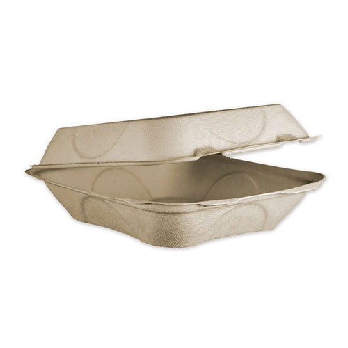 Fiber Hinged Containers, 8 X 8 X 3, Natural, 300-carton