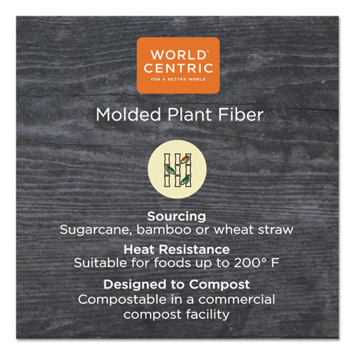 Fiber Hinged Containers, 3 Compartments, 8 X 8 X 3, Natural, 300-carton