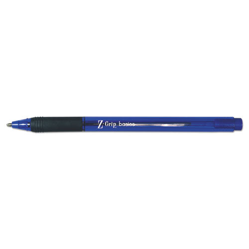 Z-grip Basics Lv Stick Ballpoint Pen, Medium 1mm, Black Ink-barrel, 30-pack