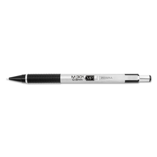 M-301 Mechanical Pencil, 0.7 Mm, Hb (#2.5), Black Lead, Steel-black Accents Barrel
