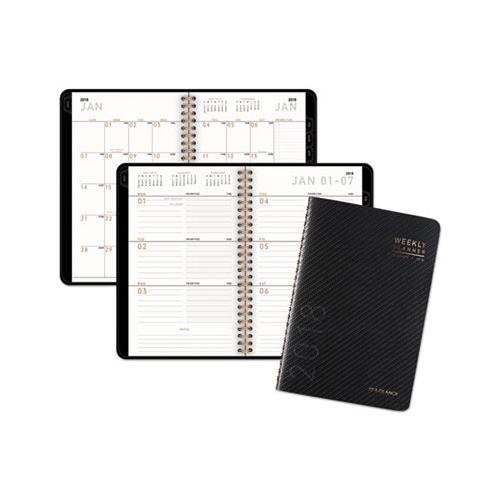 Contemporary Weekly-monthly Planner, Block, 8.5 X 5.5, Graphite Cover, 2021