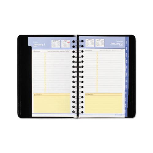 Quicknotes Daily-monthly Appointment Book-planner, 8.5 X 5.5, Black, 2021