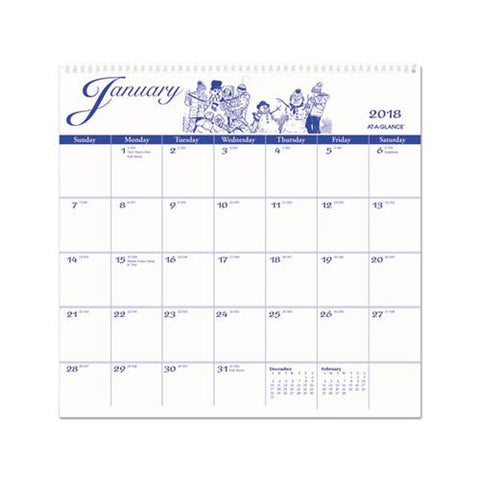 12-month Illustrator’s Edition Wall Calendar, 12 X 12, Illustrations, 2021