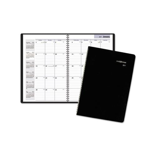 Monthly Planner, 12 X 8, Black Cover, 2020-2021