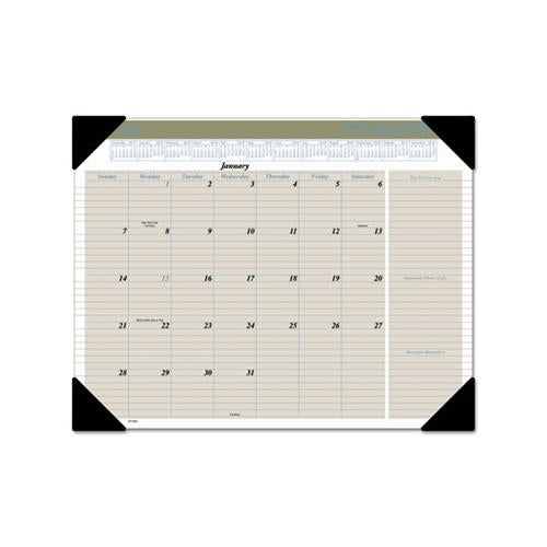 Executive Monthly Desk Pad Calendar, 22 X 17, Buff, 2021