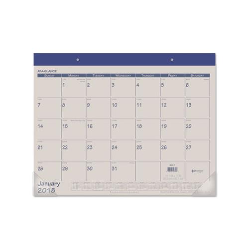Fashion Color Desk Pad, 22 X 17, Blue, 2021