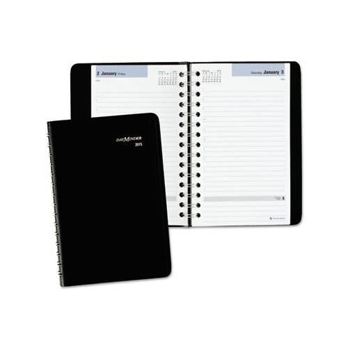 Daily Appointment Book With Hourly Appointments, 8 X 5, Black, 2021