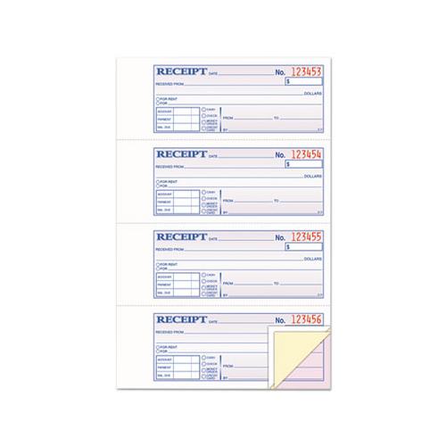 Receipt Book, 7 5-8 X 11, Three-part Carbonless, 100 Forms