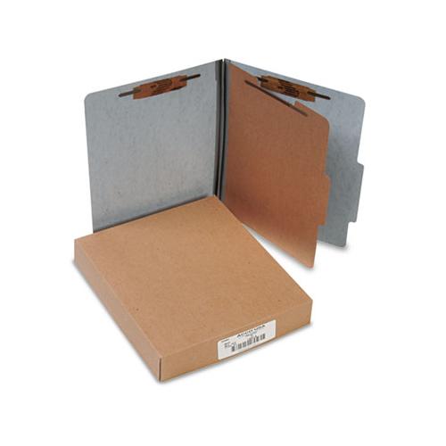 20 Pt. Presstex Classification Folders, 1 Divider, Letter Size, Gray, 10-box