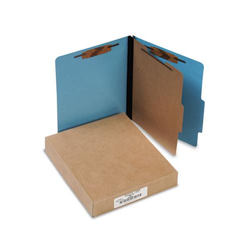 Colorlife Presstex Classification Folders, 1 Divider, Letter Size, Light Blue, 10-box