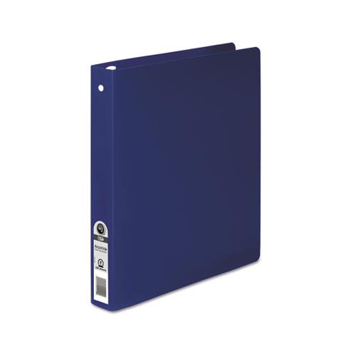 Accohide Poly Round Ring Binder, 3 Rings, 1" Capacity, 11 X 8.5, Dark Blue