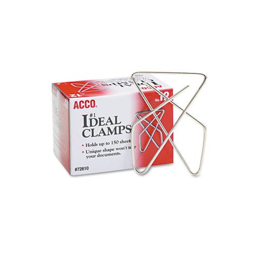 Ideal Clamps, Large (no. 1), Silver, 12-box