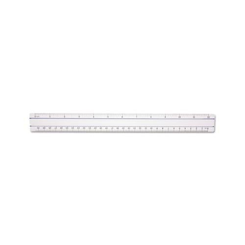 12" Magnifying Ruler, Plastic, Clear