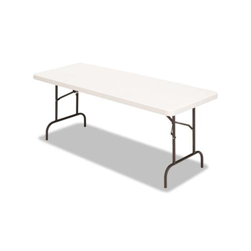 Banquet Folding Table, Rectangular, Radius Edge, 60 X 30 X 29, Platinum-charcoal