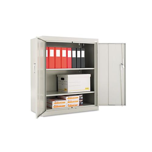 Assembled 42" High Storage Cabinet, W-adjustable Shelves, 36w X 18d, Light Gray