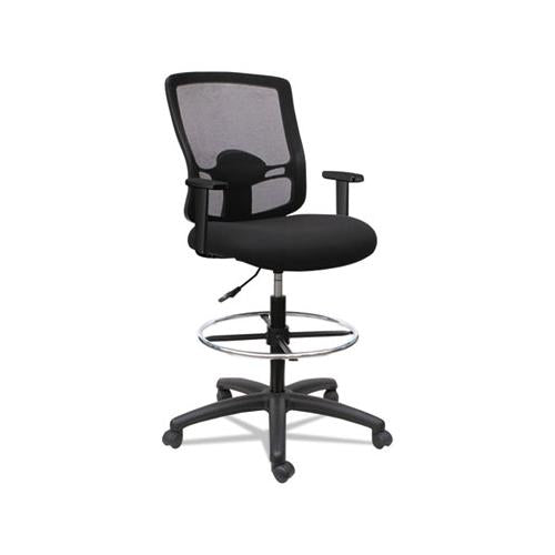Alera Etros Series Mesh Stool, 36.13" Seat Height, Supports Up To 275 Lbs, Black Seat-black Back, Black Base