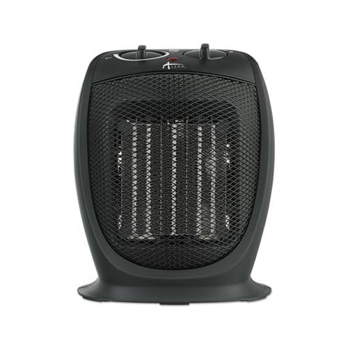 Ceramic Heater, 7 1-8"w X 5 7-8"d X 8 3-4"h, Black