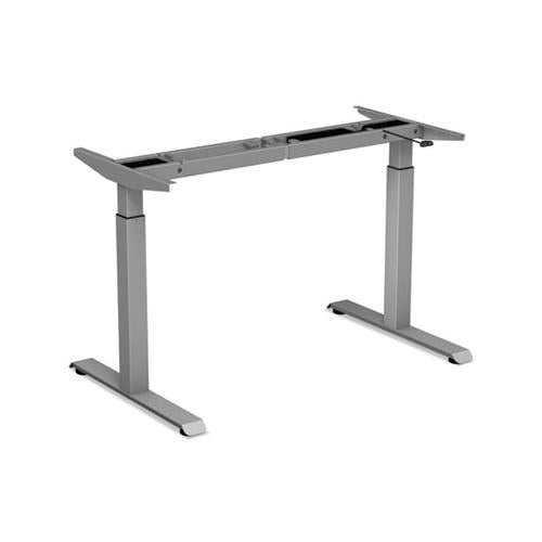 2-stage Electric Adjustable Table Base, 27.5" To 47.2" High, Gray