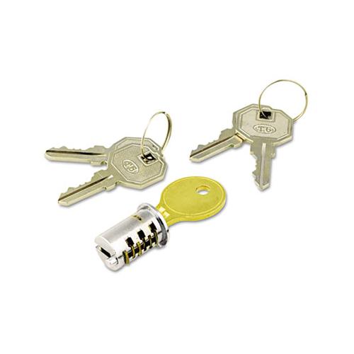 Key-alike Lock Core Set, Brushed Chrome