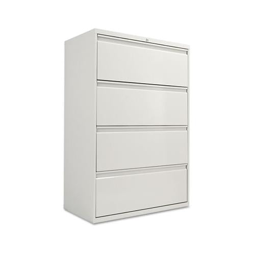 Four-drawer Lateral File Cabinet, 36w X 18d X 52.5h, Light Gray