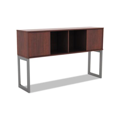Alera Open Office Desk Series Hutch, 59w X 15d X 36.38h, Medium Cherry