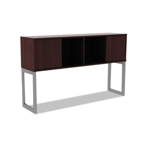 Alera Open Office Desk Series Hutch, 59w X 15d X 36.38h, Mahogany
