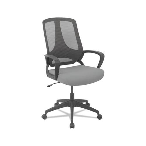 Alera Mb Series Mesh Mid-back Office Chair, Supports Up To 275 Lbs., Gray Seat-black Back, Black Base