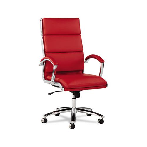 Alera Neratoli High-back Slim Profile Chair, Supports Up To 275 Lbs, Red Seat-red Back, Chrome Base