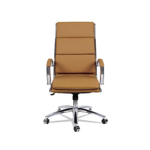 Alera Neratoli High-back Slim Profile Chair, Supports Up To 275 Lbs, Camel Seat-camel Back, Chrome Base