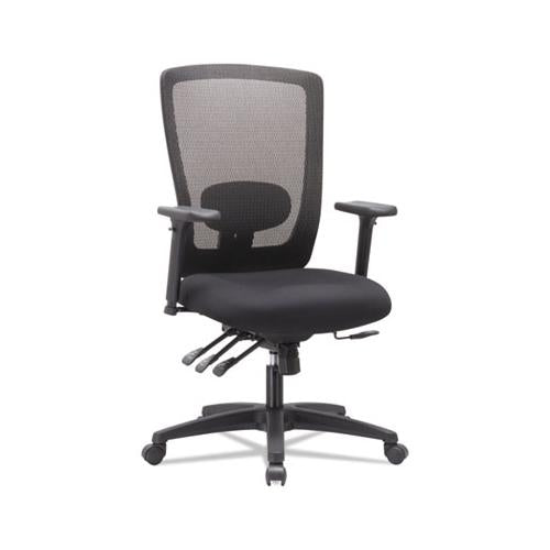 Alera Envy Series Mesh High-back Multifunction Chair, Supports Up To 250 Lbs., Black Seat-black Back, Black Base