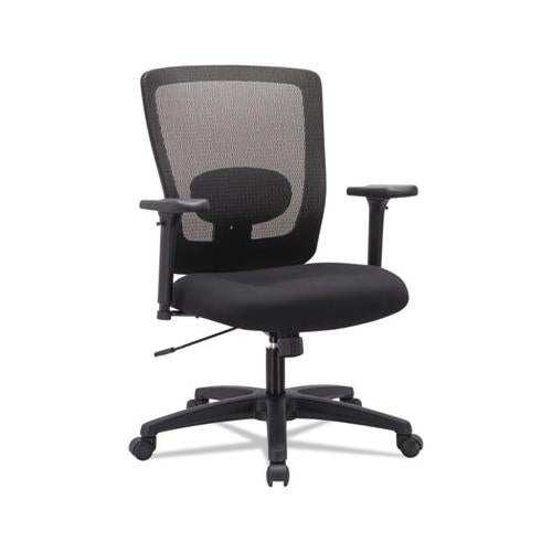 Alera Envy Series Mesh Mid-back Swivel-tilt Chair, Supports Up To 250 Lbs., Black Seat-black Back, Black Base