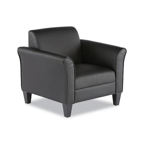 Alera Reception Lounge Sofa Series Club Chair, 35.43'' X 30.70'' X 32.28'', Black Seat-black Back, Black Base