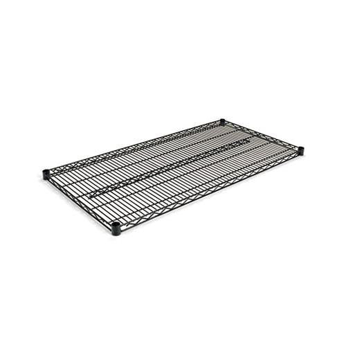 Industrial Wire Shelving Extra Wire Shelves, 48w X 24d, Black, 2 Shelves-carton
