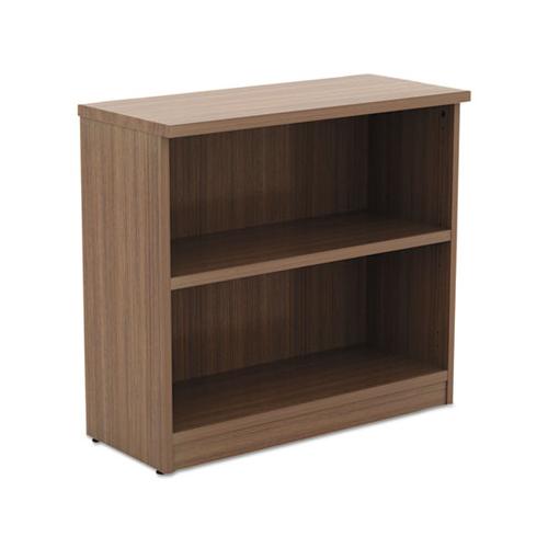 Alera Valencia Series Bookcase,two-shelf, 31 3-4w X 14d X 29 1-2h, Modern Walnut