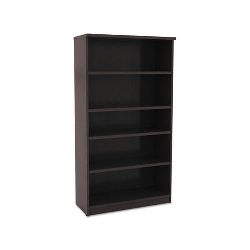 Alera Valencia Series Bookcase, Five-shelf, 31 3-4w X 14d X 64 3-4h, Espresso
