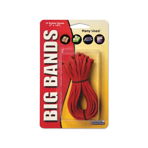 Big Bands Rubber Bands, Size 117b, 0.06" Gauge, Red, 12-pack