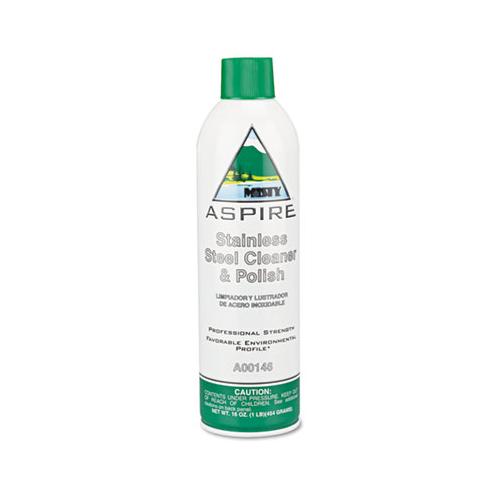 Aspire Stainless Steel Cleaner And Polish, Lemon Scent, 16 Oz Aerosol, 12-carton