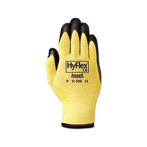 Hyflex Ultra Lightweight Assembly Gloves, Black-yellow, Size 10, 12 Pairs
