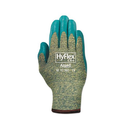Hyflex 501 Medium-duty Gloves, Size 8, Kevlar-nitrile, Blue-green, 12 Pairs