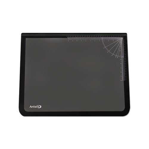 Lift-top Pad Desktop Organizer With Clear Overlay, 24 X 19, Black