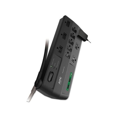 Performance Surgearrest Power Surge Protector, 11 Ac Outlets, 2 Usb Ports, 8 Ft Cord, 2880 J, Black