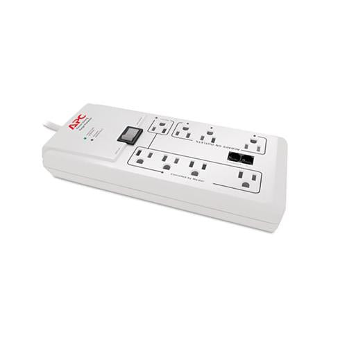 Home-office Surgearrest Protector, 8 Outlets, 6 Ft Cord, 2030 Joules, White