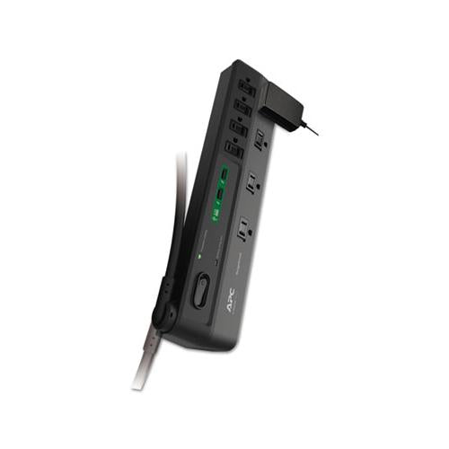 Home Office Surgearrest Power Surge Protector, 8 Ac Outlets, 2 Usb Ports, 6 Ft Cord, 2630 J, Black