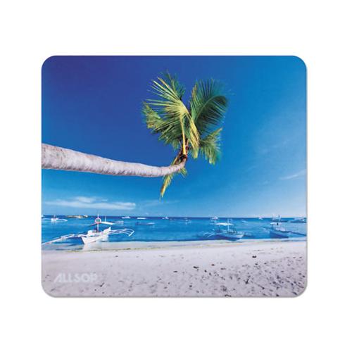 Naturesmart Mouse Pad, Outrigger Beach Design, 8 1-2 X 8 X 1-10