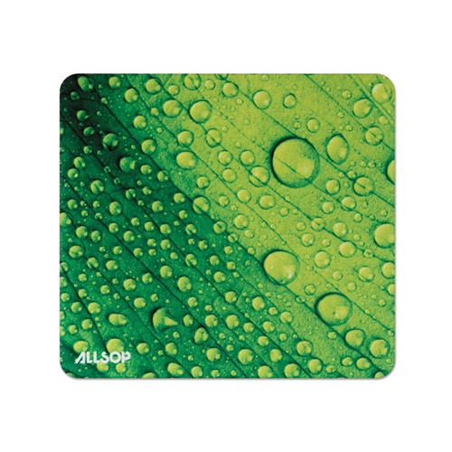 Naturesmart Mouse Pad, Leaf Raindrop, 8 1-2 X 8 X 1-10