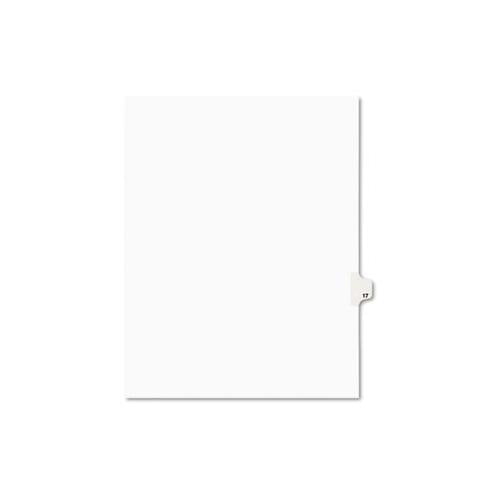 Preprinted Legal Exhibit Side Tab Index Dividers, Avery Style, 10-tab, 17, 11 X 8.5, White, 25-pack, (1017)
