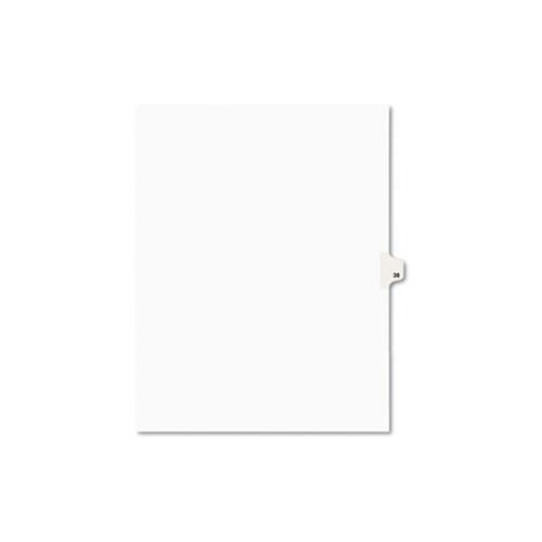 Preprinted Legal Exhibit Side Tab Index Dividers, Avery Style, 10-tab, 38, 11 X 8.5, White, 25-pack, (1038)